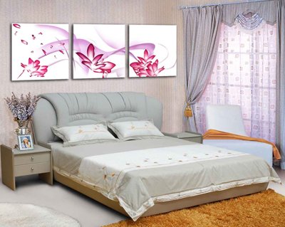 File tranh gốc Tải tranh bộ ghép 3 tấm những bông hoa #165 (sắc nét từng chi tiết)