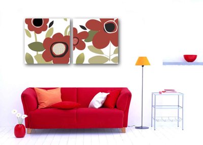 Download file gốc Tải tranh bộ ghép 3 tấm những bông hoa #201 (in mica) trong suốt