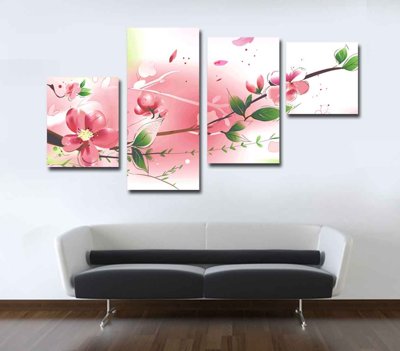 File tranh gốc Tải tranh bộ ghép 3 tấm những bông hoa #51 (sắc nét từng chi tiết)