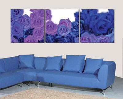 File tranh Tải tranh bộ ghép 3 tấm những bông hoa #66 (ảnh gốc) in trần 3D