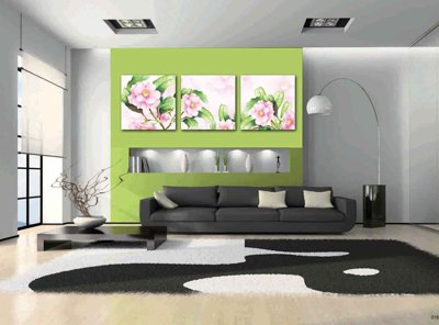 File PSD Tải tranh bộ ghép 3 tấm những bông hoa #88 (gốc) tách lớp chi tiết