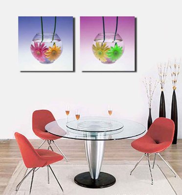 File tranh trang trí Tải tranh bộ ghép 3 tấm những bông hoa #94 (tải file gốc)