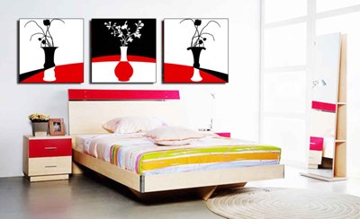 File ảnh Tải tranh bộ ghép 3 tấm trang trí trừu tượng #52 (gốc) in PP, decal