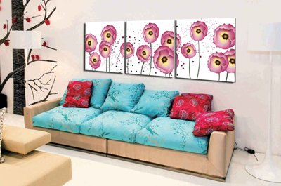 File ảnh Tải tranh bộ ghép 3 tấm trang trí trừu tượng #77 (gốc) trang trí khách sạn