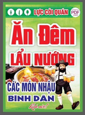 Tải file gốc Tổng hợp biển quảng cáo Quán nhậu - Nhà hàng (bản PSD) đầy đủ layer