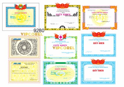 File tranh quảng cáo Tổng hợp gần 50 mẫu giấy khen file corel (file gốc) chuyên nghiệp
