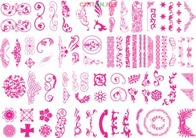 File gốc Tổng hợp một số khung viền trang trí đẹp Corel (in lụa) trang trí tường