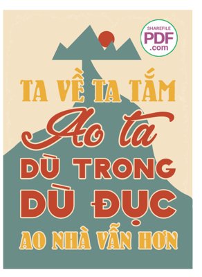 File tranh gốc Ta về ta tắm ao ta - dù trong dù đục ao nhà vẫn hơn (bản quyền) độc đáo