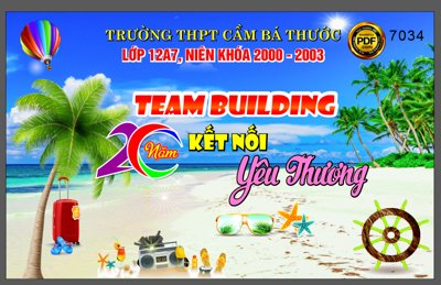 Mua file tranh gốc Team building 20 năm kết nối yêu thương file corel tại Filetranh.com