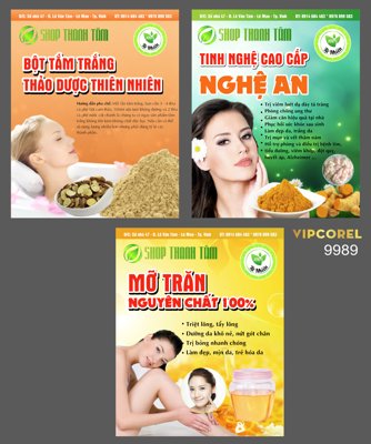File gốc Tem Shop Thanh Tâm - Tinh bột nghệ - mỡ trăn (in mica) làm quà tặng