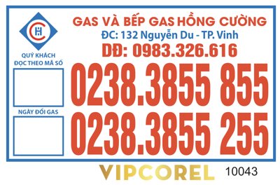 File tranh Tem decal Gas và bếp gas Hồng Cường (gốc) in film
