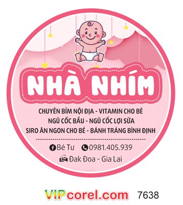 File tranh gốc Tem nhãn biển nhà Nhím - chuyên bỉm sữa file corel (sắc nét từng chi tiết)