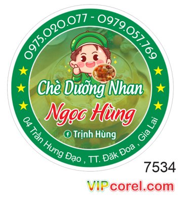 File PSD Tem nhãn chè Dưỡng Nhan Ngọc Hùng file corel (bản gốc) độ phân giải cao