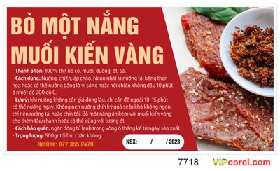 File tranh Tem nhãn mác Bò một nắng muối kiến vàng file vector (gốc) chủ đề tĩnh vật