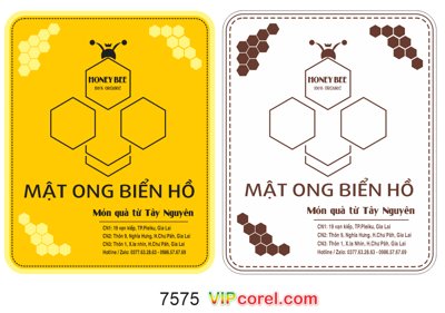 Download file Tem nhãn mật ong Biển Hồ - món quà từ Tây Nguyên (gốc) in mica cao cấp