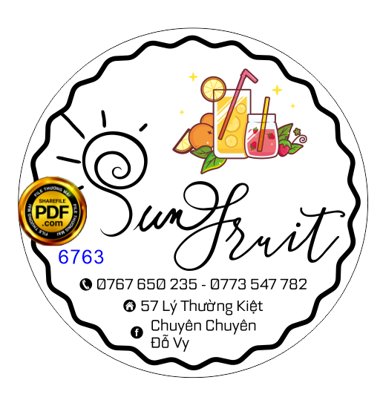 Tải file Tem nhãn tròn đồ uống Sun Fruit file corel (ảnh gốc) độ phân giải 300dpi