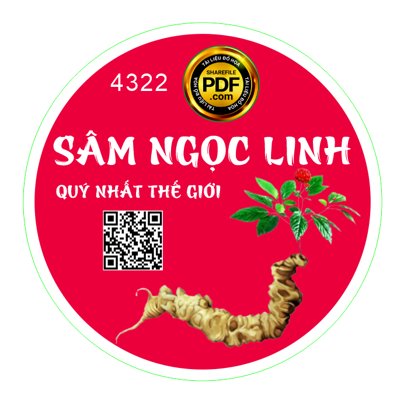 Tải file gốc Tem nhãn tròn Sâm Ngọc Linh quý file corel dùng cho in ấn