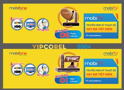 File PSD Thiết kế Banner điểm bán hàng Mobifone file corel (bản gốc) dễ dàng edit
