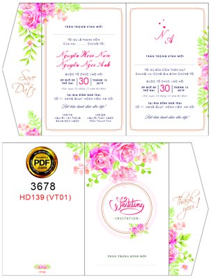 File gốc Thiệp cưới Hoài Nam và Ngọc Anh 139 (VT01) (AI/EPS) cho in ấn