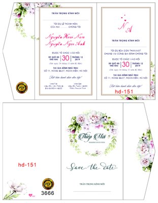 Tải file Thiệp cưới Hoài Nam và Ngọc Anh mã phôi thiệp HD151 (ảnh gốc) in gạch 3D