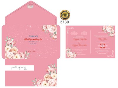 File tranh Thiệp cưới Huy Lộc và Thái Bảo #5 file corel (gốc) chủ đề tĩnh vật