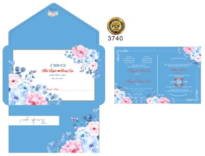 File tranh Thiệp cưới Huy Lộc và Thái Bảo #6 file corel (gốc) chủ đề con người