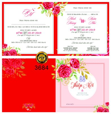 File tranh Thiệp cưới Minh Hoàng và Xuân Mai mã thiệp HD133 (bản gốc) treo phòng ăn