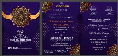 Tải file Thiệp cưới Quang Hà và Huyền Trang luxury (ảnh gốc) file TIFF