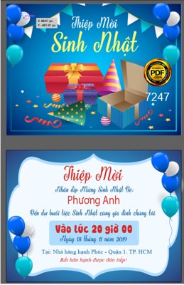 Tệp tin gốc Thiệp mời sinh nhật Phương Anh file illustrator (chất lượng cao) Thiệp mời sinh nhật Phương Anh file illustrator