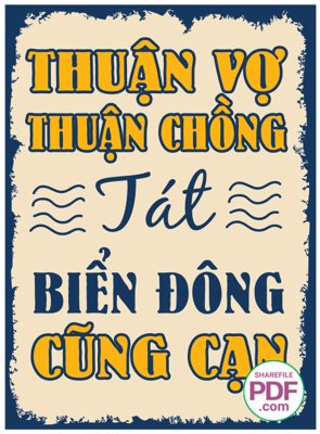 File PSD Thuận vợ thuận chồng tát biển đông cũng cạn (nguyên gốc) chất lượng cao