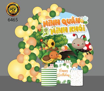 File tranh Tiệc sinh nhật chủ đề safari rừng xanh #12 file EPS (gốc) chủ đề trừu tượng