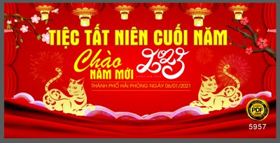 File ảnh Tiệc tất niên cuối năm chào năm mới 2023 #18 (gốc) in standee