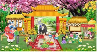 Download file Tieu canh Tet (4)_1 (gốc) in mica cao cấp