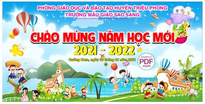 File in ấn cao cấp Trường mẫu giáo Sao Sáng chào mừng năm học mới #4 file PDF & CDR (file gốc)