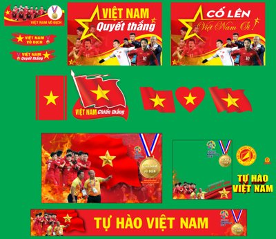 Download file gốc Trang trí Tự Hào Việt Nam Vector corel (in lụa) tranh 3D