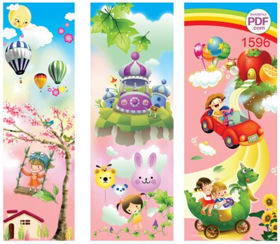 Ảnh gốc file in lụa Trang trí mầm non - biển dọc #3 file PDF & CDR chi tiết