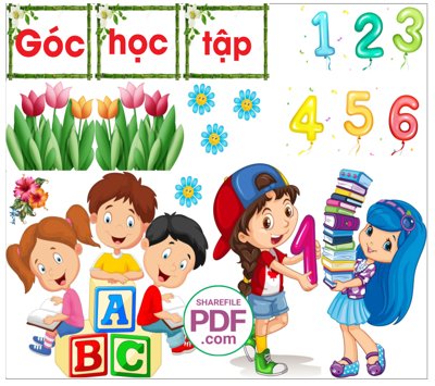 Hình ảnh gốc Trang trí phòng học - góc học tập #2 file PDF & CDR (để in khổ lớn)