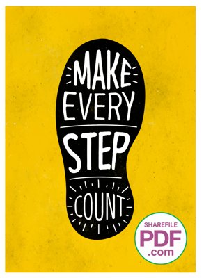 File ảnh Tranh động lực treo tường Make every step file vector PD (gốc) cho trang trí nội thất