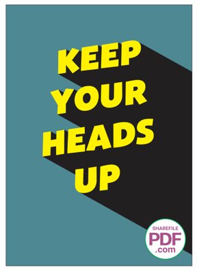 Download file gốc Tranh động lực treo tường keep your heads up file PDF (dùng cho in ấn)