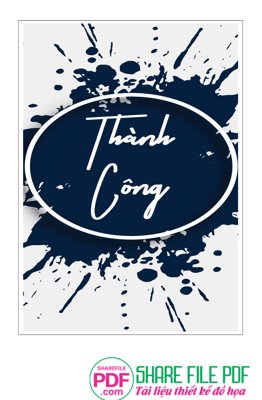 Ảnh gốc Tranh động lực treo tường "thành công" file vector PDF (độ nét cao) in mica