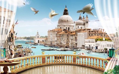 File gốc Tranh 3D biển xanh - đại dương xanh #42 (cho in UV) siêu nét