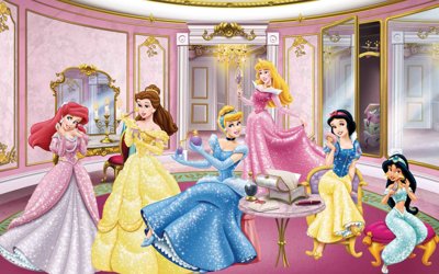 File gốc Tranh 3D các nàng công chúa disney trang trí phòng (in 3D) nghệ thuật