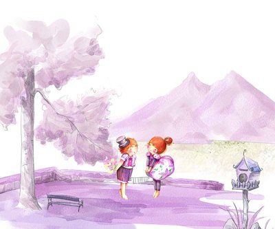 Ảnh gốc Tranh 3D hoạt hình dễ thương cho bé thiếu nhi #13 (nét căng) in mica