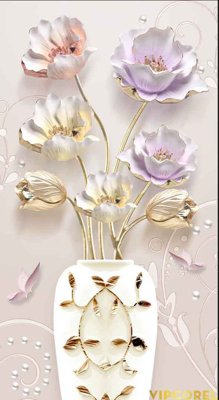 File in ấn Tranh bình hoa treo tường 3D đẹp chuyên nghiệp