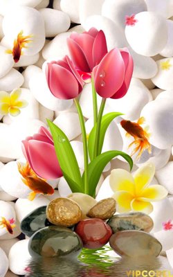 File gốc Tranh bình hoa treo tường 3D đẹp #20 (phong cách) tối giản