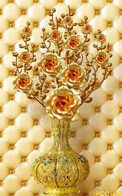 File gốc Tranh bình hoa treo tường 3D đẹp #34 (in tráng gương) nghệ thuật