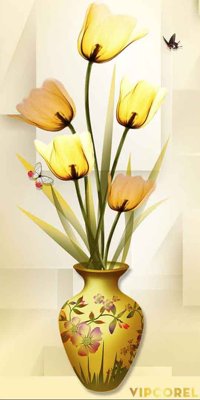 File tranh Tranh bình hoa treo tường 3D đẹp #35 (gốc) in backlit film