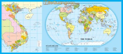 File ảnh Tranh bản đồ Việt Nam và Bản đồ thế giới file CDR (gốc) in poster