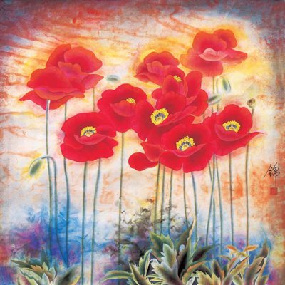 File in mica Tranh dán tường 3D hoa nghệ thuật hiện đại (ảnh gốc) đẹp