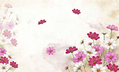 File gốc Tranh dán tường 3D hoa nghệ thuật hiện đại #95 (PNG) nền trong suốt